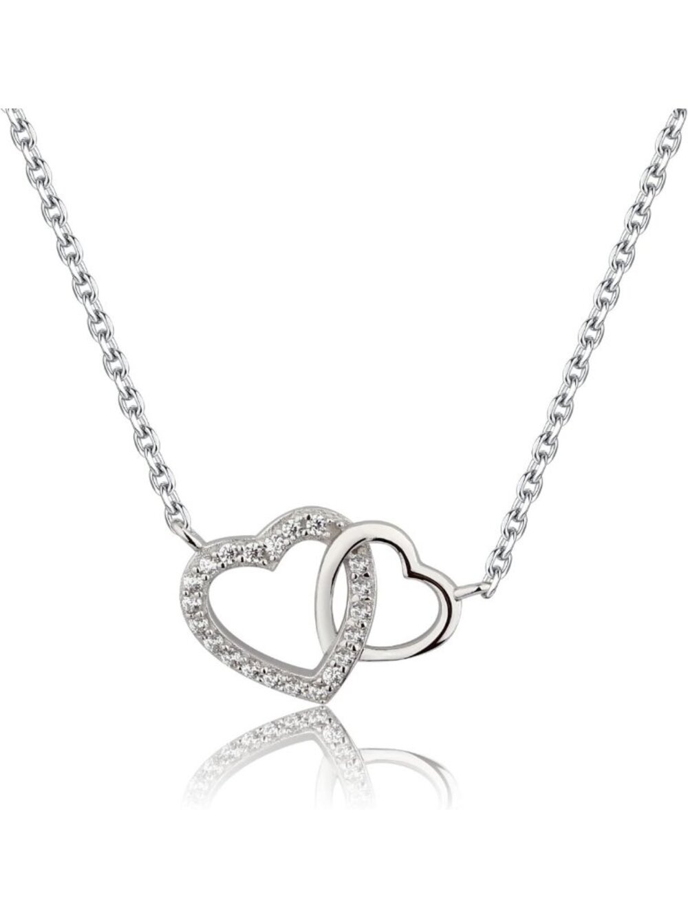 Double Heart .925 Sterling Silver Jewelry - Elegant Gift for Her, Timeless